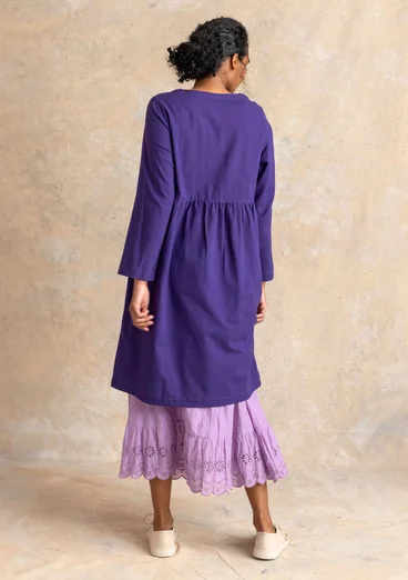 Vävd klänning ”Vendela” i ekologisk bomull - natthimmel