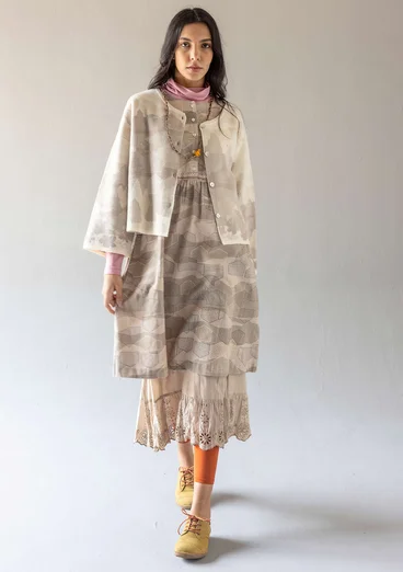 Vävd klänning "Alaska" i ekologisk bomull/lin - mullvad