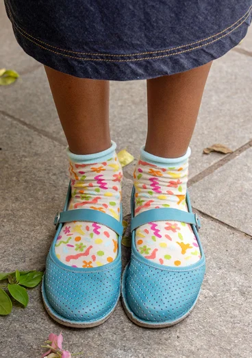 Ankelstrumpa "Claire" i ekologisk bomull - vanilj