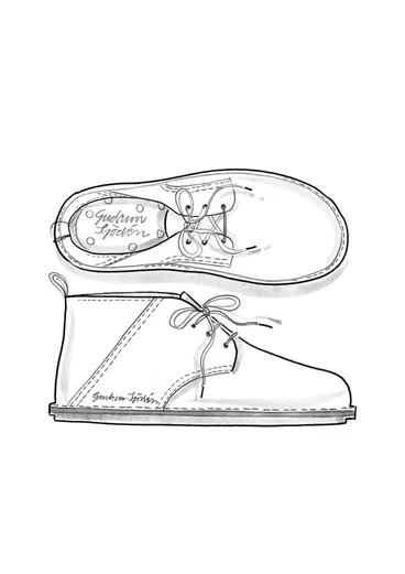 Ökenkänga i nubuck/nappa - svart