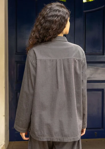Vävd jacka "Ines" i ekologisk bomull - grafit