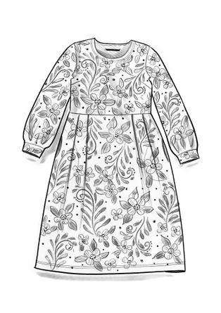 Velourklänning "Cornus" i ekologisk bomull/återvunnen polyester - rödbeta