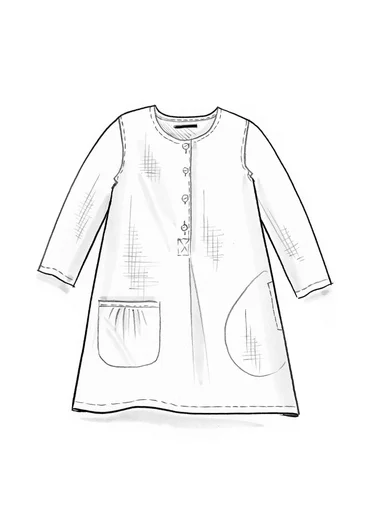 Vävd tunika i lin - stillahavsblå