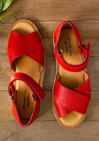 Sandal i nappa - klarröd