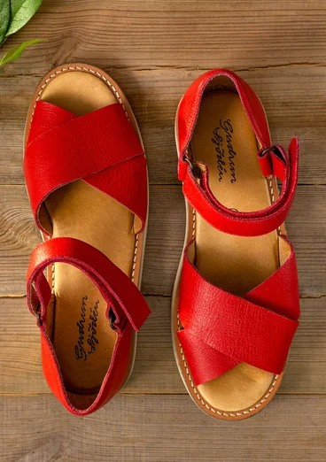 Sandal i nappa - klarröd