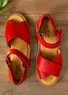 Sandal i nappa (klarröd 36)