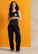 Trikålinne i ekologisk bomull - svart