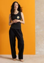 Trikålinne i ekologisk bomull - svart