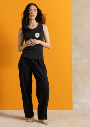 Trikålinne i ekologisk bomull - svart