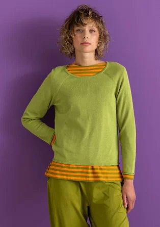 Tröja i ekologisk bomull/lyocell - kiwi