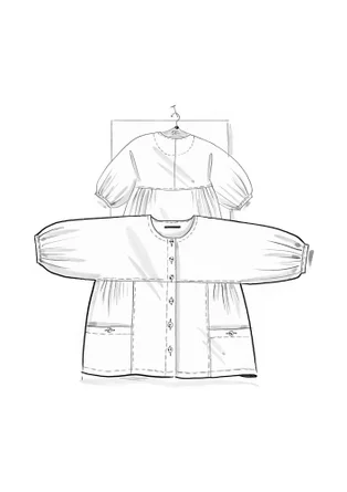 Vävd blus ”Tindra” i ekologisk bomull - klementin