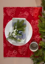 Bordstablett "Taiga" i ekologisk bomull - poppy