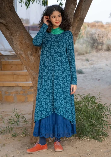 Trikåklänning "Hibiscus" i lyocell/elastan - indigoblå