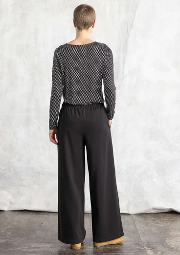 Trikåbyxa i ekologisk bomull - svart