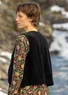 Velourväst "Nootka" i ekologisk bomull/återvunnen polyester (svart S)