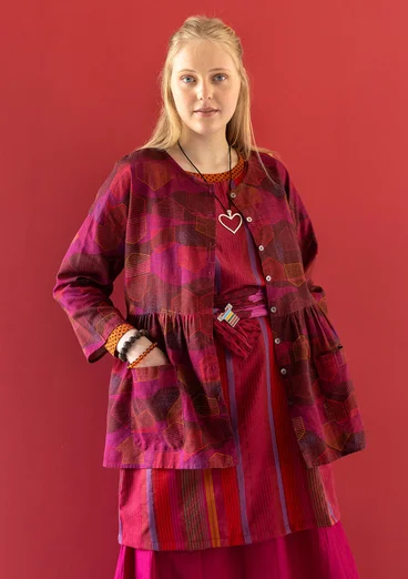 Blus "Alaska" i ekologisk bomull/lin - aubergine