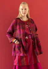 Blus "Alaska" i ekologisk bomull/lin - aubergine