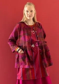 Blus "Alaska" i ekologisk bomull/lin - aubergine