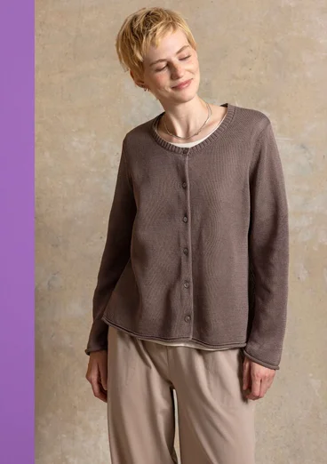 Kofta i återvunnen bomull - ljus potatis