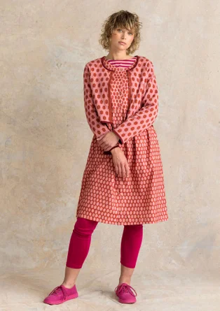 Kofta ”Vendela” i ekologisk/återvunnen bomull - laxrosa