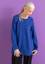 Bästiströja ”Celia” i återvunnen bomull - lupin/mörk indigo