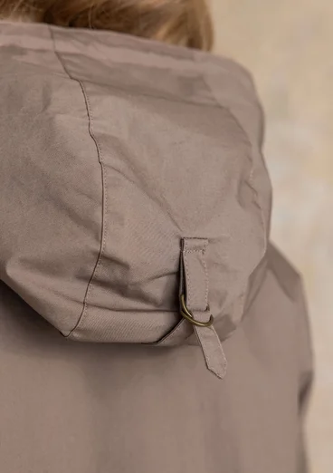 Vävd parkas ”Vendela” i ekologisk bomull - ljus potatis