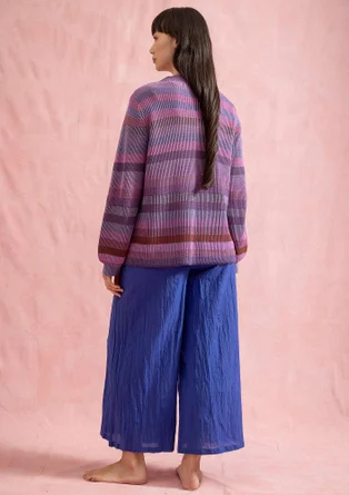 Vävd byxa i ekologisk bomull - briljantblå