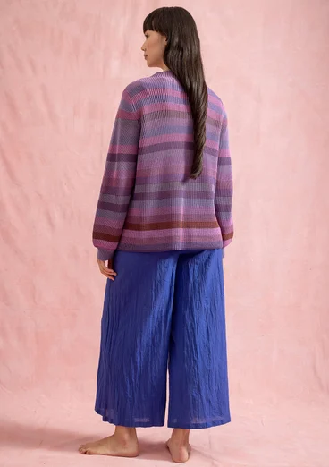 Vävd byxa i ekologisk bomull - briljantblå