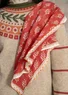 Mönstrad scarf "Taiga" i ekologisk bomull (pumpa En storlek)