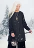 Vävd tunika i ekologisk bomull/viskos (svart S)