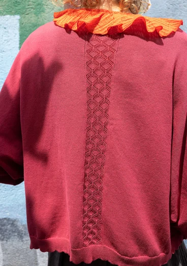 Kofta "Pauline" i ekologisk/återvunnen bomull - fikon