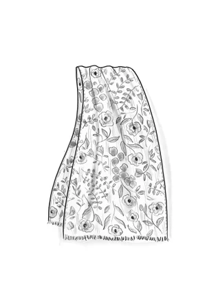 Vävd sjal "Harriet" i ull - svart