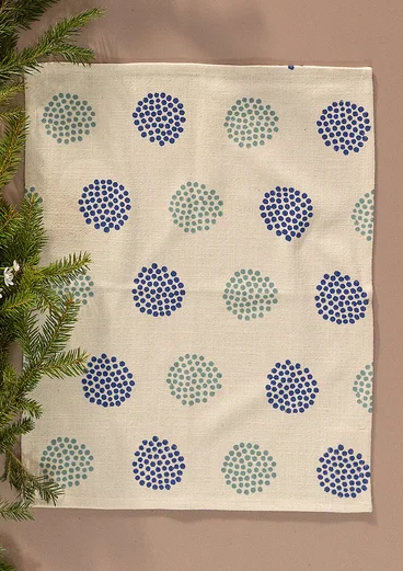 Bordstablett "Taiga" i ekologisk bomull - celadon