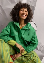 Vävd jacka i ekologisk bomull - basilika