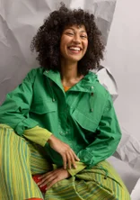 Vävd jacka i ekologisk bomull - basilika