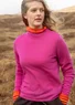 Finstickad tröja i tunn ull (rallarros M)