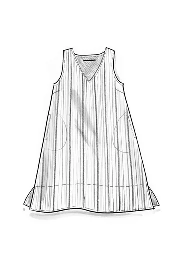 Vävd klänning ”Esme” i bomull/lin - flerfärgad/randig