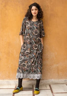 Trikåklänning "Hana" i ekologisk bomull/modal - svart