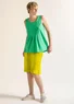 Vävda shorts  "Seraj" i lin (limegrön XL)