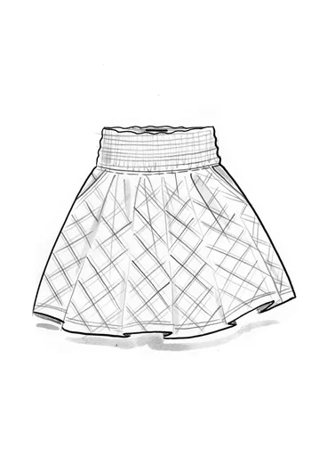 Vävd kort kjol "Juliette" i viskos - ljus persika