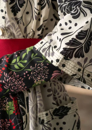 Kimono "Ayaka" i ekologisk bomull - fjäder