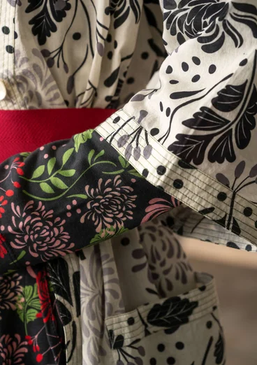 Kimono "Ayaka" i ekologisk bomull - fjäder