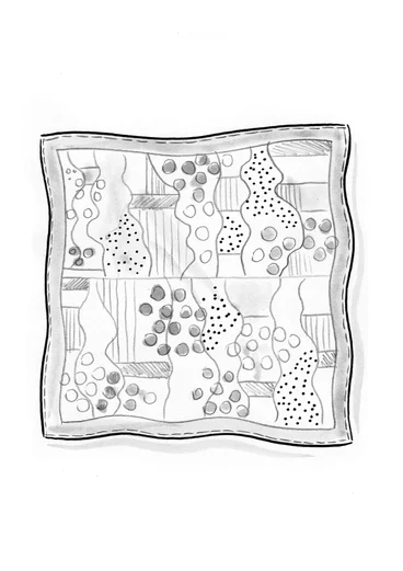 Sjal ”Ariel” i ekologisk bomull - stillahavsblå