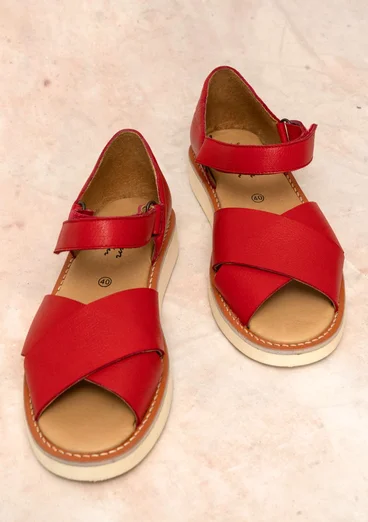 Sandal i nappa - klarröd