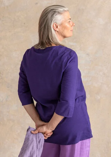 Vävd tunika ”Vendela” i ekologisk bomull - natthimmel