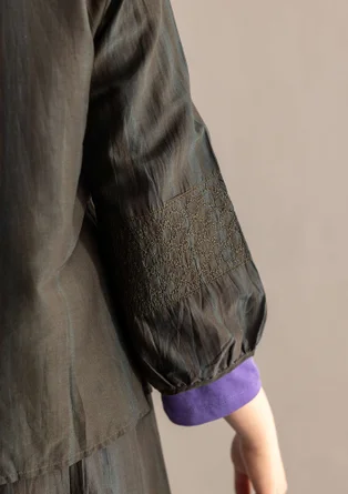 Blus "Melody" i ekologisk bomull/siden - agave