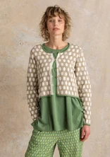 Kofta ”Vendela” i ekologisk/återvunnen bomull - mörk natur