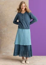 Kofta "Esme" i ekologisk/återvunnen bomull - indigogrön