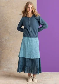 Kofta "Esme" i ekologisk/återvunnen bomull - indigogrön