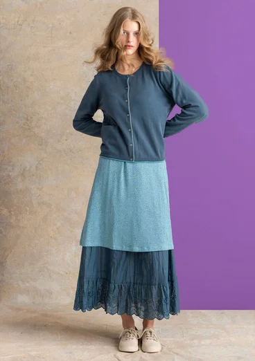 Kofta "Esme" i ekologisk/återvunnen bomull - indigogrön